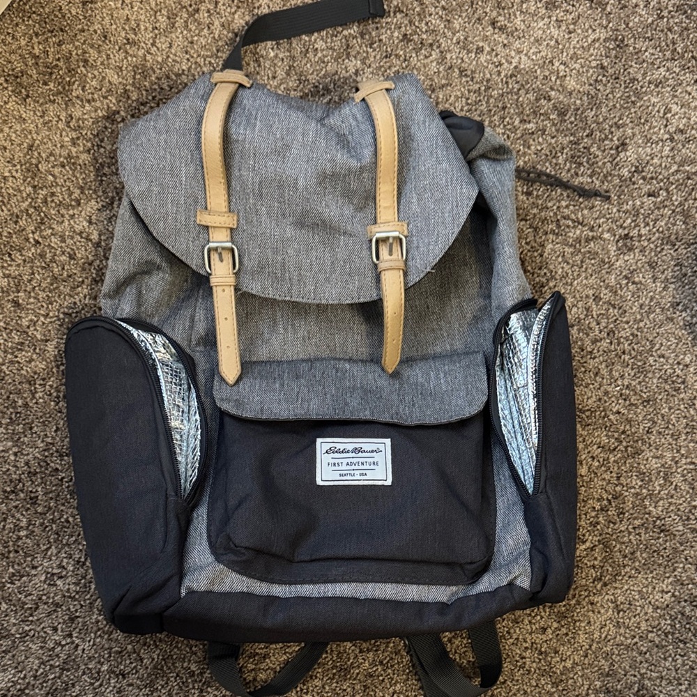 Eddie Bauer Gray and Black Men's Backpack